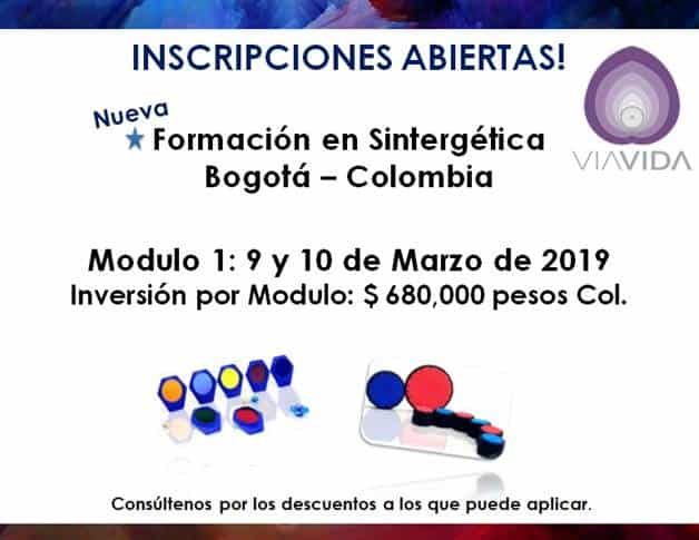 Próxima Formación en Sintergética en Bogotá – Inicio Marzo 2019