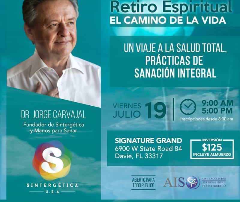 USA – Miami. Retiro e Inicio de nueva formación en Sintergética, con el Dr. Jorge Carvajal. Del 18 al 21 Julio 2019