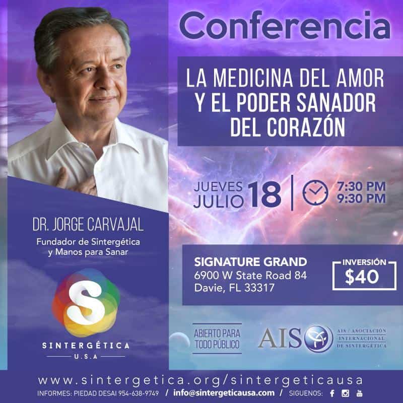 Previamente, el 3 de Agosto el Dr. Jorge Carvajal celebrará el Retiro Espiritual, "Portales del alma. Conéctate con tu sabiduría interior y llena tu vida de sentido". Previamente, el 3 de Agosto el Dr. Jorge Carvajal celebrará el Retiro Espiritual, "Portales del alma. Conéctate con tu sabiduría interior y llena tu vida de sentido".